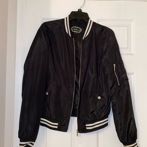 Black bomber jacket